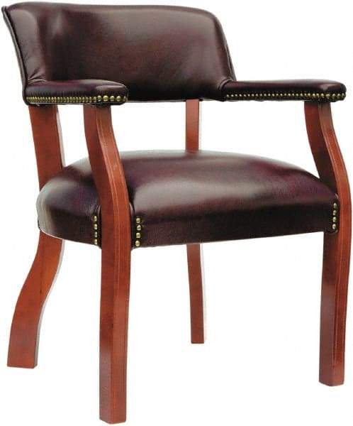 ALERA - Burgundy Vinyl Guest Chair - 24" Wide x 29-1/2" High - Makers Industrial Supply