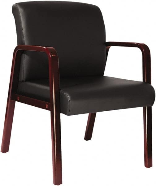 ALERA - Black Soft Leather Guest Chair - 24" Wide x 33-1/4" High - Makers Industrial Supply