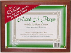 Nudell - Mahogany Document Holders-Certificate/Document - 11" High x 8-1/2" Wide - Makers Industrial Supply