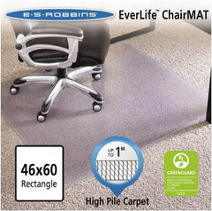 ES Robbins - 60" Long x 46" Wide, Chair Mat - Rectangular, Crystal Edge Style - Makers Industrial Supply