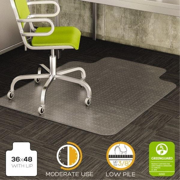 Deflect-o - 48" Long x 36" Wide, Chair Mat - Rectangular, Beveled Edge Style - Makers Industrial Supply