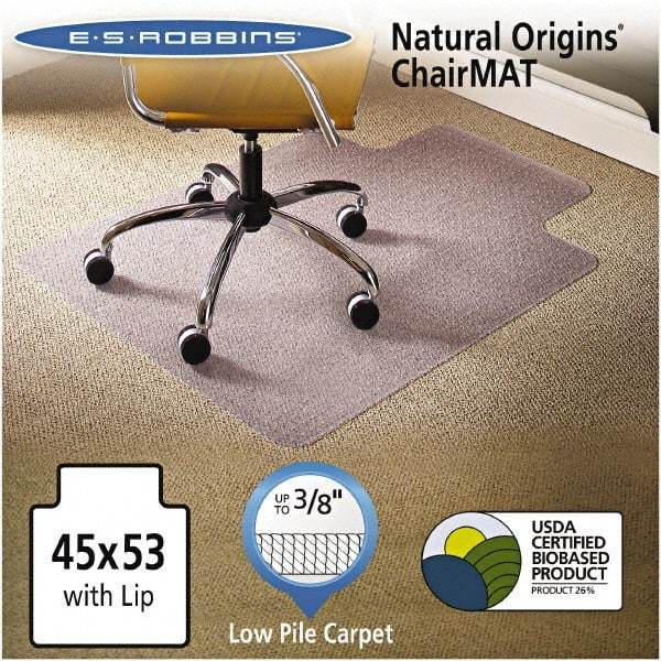 ES Robbins - 53" Long x 45" Wide, Chair Mat - Rectangular, Straight Edge Style - Makers Industrial Supply