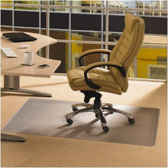 Floortex - 48" Long x 60" Wide, Chair Mat - Rectangular, Straight Edge Style - Makers Industrial Supply