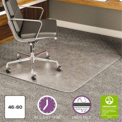 Deflect-o - 60" Long x 46" Wide, Chair Mat - Rectangular, Beveled Edge Style - Makers Industrial Supply