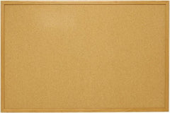 Mead - 48" Wide x 36" High Open Cork Bulletin Board - Natural (Color) - Makers Industrial Supply