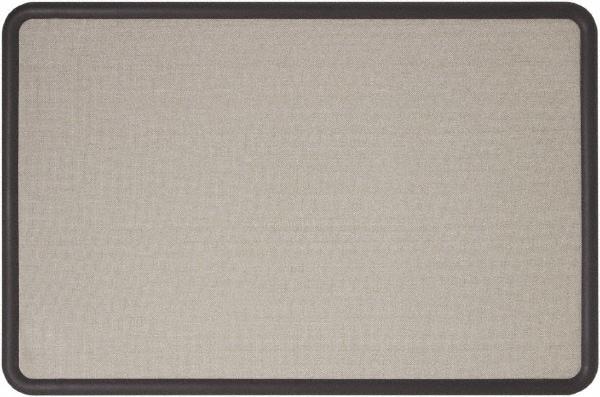 Quartet - 36" Wide x 24" High Cork Bulletin Board - Fabric, Gray - Makers Industrial Supply