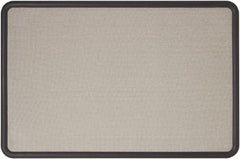 Quartet - 36" Wide x 24" High Cork Bulletin Board - Fabric, Gray - Makers Industrial Supply