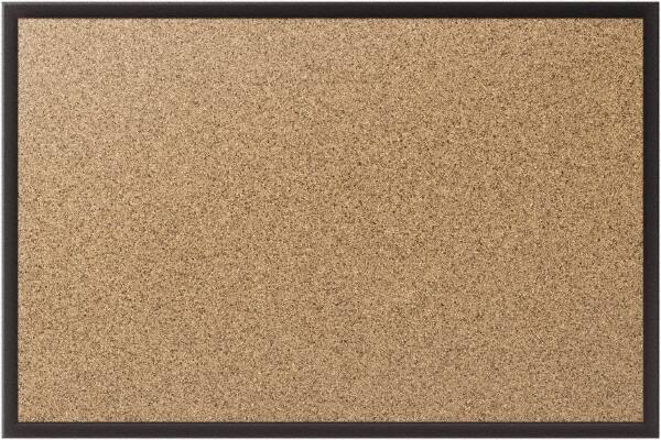 Quartet - 36" Wide x 24" High Open Cork Bulletin Board - Natural (Color) - Makers Industrial Supply