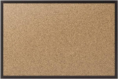 Quartet - 36" Wide x 24" High Open Cork Bulletin Board - Natural (Color) - Makers Industrial Supply