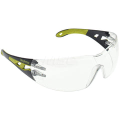 HexArmor - Safety Glasses; Type: Safety Glasses ; Lens Color Family: Clear ; Lens Color: Clear ; Lens Coating: Anti-Fog; Scratch Resistant ; Frame Style: Straight ; Frame Color Family: Gray; Yellow - Exact Industrial Supply