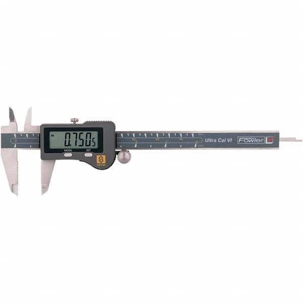 Fowler - 0 to 6" Range, 0.01mm Resolution, IP67 Electronic Caliper - Makers Industrial Supply