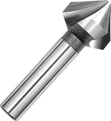 Magafor - 4.3mm Head Diam, 5/32" Shank Diam, 90° Solid Carbide Countersink - 1-9/16" OAL, Single End, Straight Shank, Right Hand Cut - Makers Industrial Supply