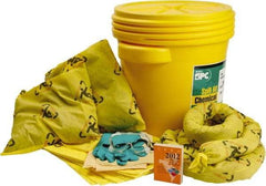 Brady SPC Sorbents - 16 Gal Capacity Chemical Spill Kit - 20 Gal Polyethylene Drum - Makers Industrial Supply