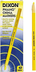 DIXON - Yellow China Marker - Soft Crayon Tip, Wax - Makers Industrial Supply