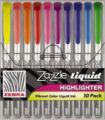 Zebra - Assorted Colors Highlighter - Chisel Tip, Water Base Ink - Makers Industrial Supply