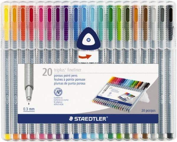 Staedtler - Assorted Colors Marker - Ultra Fine Tip, Water Base Ink - Makers Industrial Supply