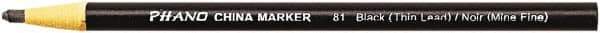 DIXON - Black China Marker - Soft Crayon Tip, Wax - Makers Industrial Supply