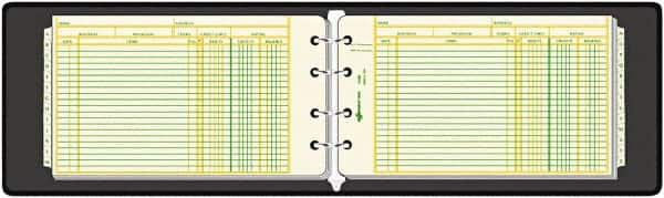 National Brand - 100 Sheet Capacity, 8-1/2 x 5", 4 Ring - Polypropylene, Black - Makers Industrial Supply