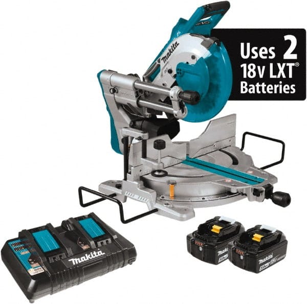 Makita - 18V 10" 36 Amp Double Bevel Sliding Miter Saw - Exact Industrial Supply