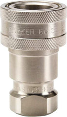 Parker - 1 NPTF 316 Stainless Steel Hydraulic Hose Female Pipe Thread Coupler - 1,000 psi, 50 GPM - Makers Industrial Supply