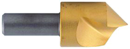 1" Size-1/2" Shank-82°-M42 Single Flute Countersink -  TiN Coated - Makers Industrial Supply