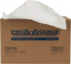 PRO-SOURCE - Dry Shop Towel/Industrial Wipes - Double Sided Box, 17" x 12" Sheet Size, White - Makers Industrial Supply