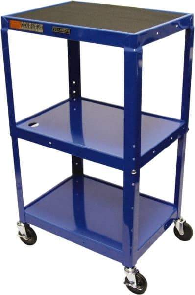 Luxor - 300 Lb Capacity, 24" Wide x 18" Long x 42" High Standard Utility Cart - 3 Shelf, Steel - Makers Industrial Supply