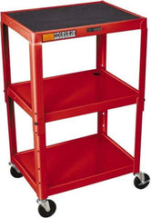 Luxor - 300 Lb Capacity, 24" Wide x 18" Long x 42" High Standard Utility Cart - 3 Shelf, Steel - Makers Industrial Supply