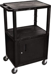 Luxor - 300 Lb Capacity, 24" Wide x 18" Long x 42" High Standard Utility Cart - 3 Shelf, Plastic - Makers Industrial Supply