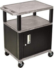 Luxor - 300 Lb Capacity, 24" Wide x 18" Long x 34" High Standard Utility Cart - 3 Shelf, Plastic - Makers Industrial Supply