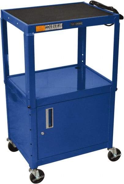 Luxor - 300 Lb Capacity, 24" Wide x 18" Long x 42" High Standard Utility Cart - 3 Shelf, Steel - Makers Industrial Supply