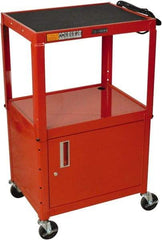 Luxor - 300 Lb Capacity, 24" Wide x 18" Long x 42" High Standard Utility Cart - 3 Shelf, Steel - Makers Industrial Supply