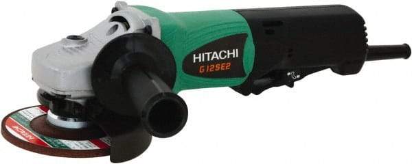 Hitachi - 4-1/2" Wheel Diam, 10,000 RPM, Corded Angle & Disc Grinder - 5/8-11 Spindle, 120 Volts, 9.5 Amps - Makers Industrial Supply