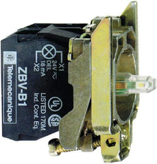 Schneider Electric - 24 V Blue Lens LED Indicating Light - Screw Clamp Connector, Vibration Resistant - Makers Industrial Supply