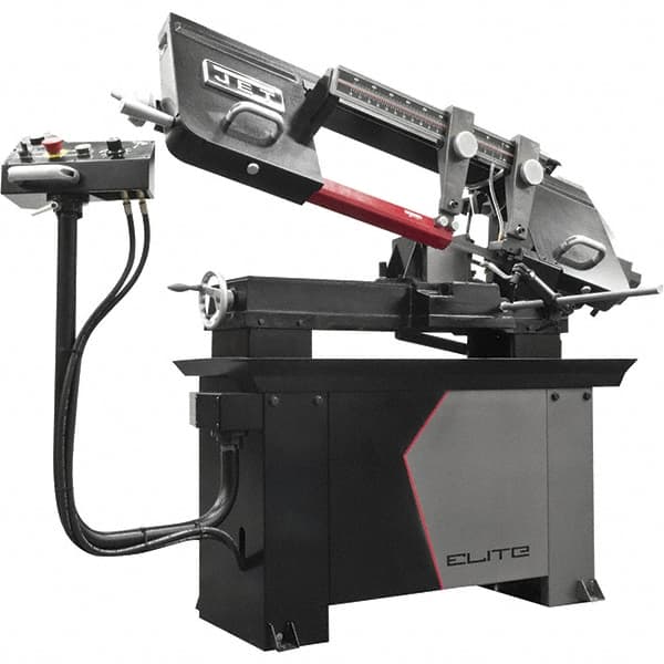 Jet - 8 x 13" Manual Horizontal Bandsaw - 1 Phase, 115/230 Volts, Variable Speed Pulley Drive - Makers Industrial Supply