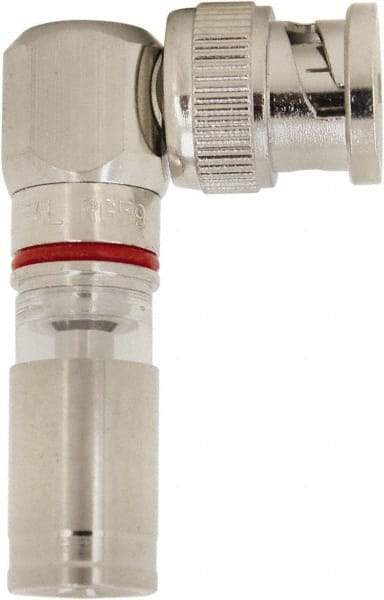 Ideal - Right Angle, BNC Compression Coaxial Connector - Compatible with RG59, Brass Body - Makers Industrial Supply