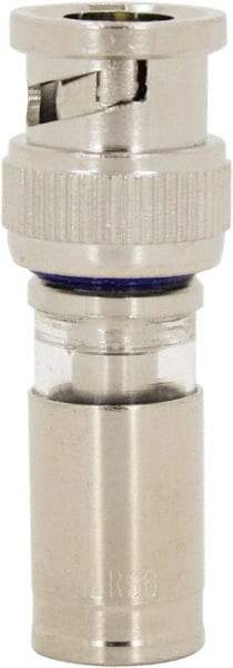 Ideal - Straight, BNC Compression Coaxial Connector - Compatible with RG6, Brass Body - Makers Industrial Supply