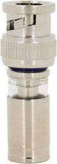 Ideal - Straight, BNC Compression Coaxial Connector - Compatible with RG6, Brass Body - Makers Industrial Supply