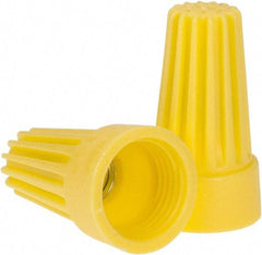 Ideal - 2, 18 to 2, 12 AWG, 600 Volt, Flame Retardant, Standard Twist on Wire Connector - Yellow, 221°F - Makers Industrial Supply