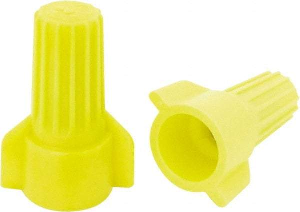 Ideal - 2, 18 to 3, 12 AWG, 600 Volt, Flame Retardant, Wing Twist on Wire Connector - Yellow, 221°F - Makers Industrial Supply