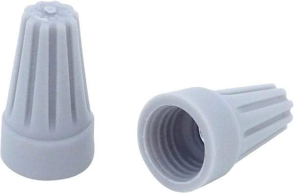 Ideal - 3, 22 to 2, 16 AWG, 300 Volt, Flame Retardant, Standard Twist on Wire Connector - Gray, 221°F - Makers Industrial Supply