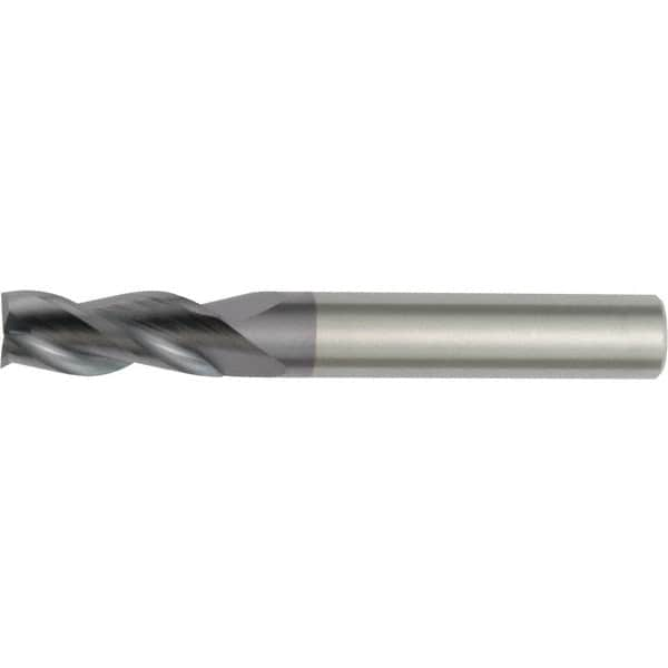 Kennametal - 3mm, 3 Flute, Single End, Solid Carbide, Corner Chamfer End Mill - 57mm OAL, 45° Helix, Right Hand Flute, 7mm LOC, Right Hand Cut - Makers Industrial Supply