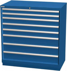 LISTA - 8 Drawer, Modular Storage Cabinet - Steel, 40-1/4" Wide x 22-1/2" Deep x 41-3/4" High, Blue - Makers Industrial Supply