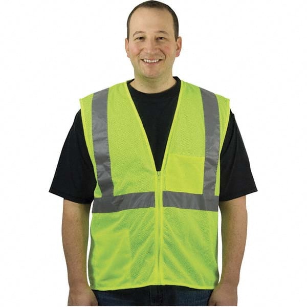 PIP - Size 2XL Yellow Mesh General Purpose High Visibility Vest - Makers Industrial Supply