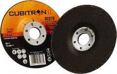 3M - 36 Grit, 5" Diam x 1/8" Thick x 7/8" Arbor, Type 27 Depressed Center Wheel - Makers Industrial Supply