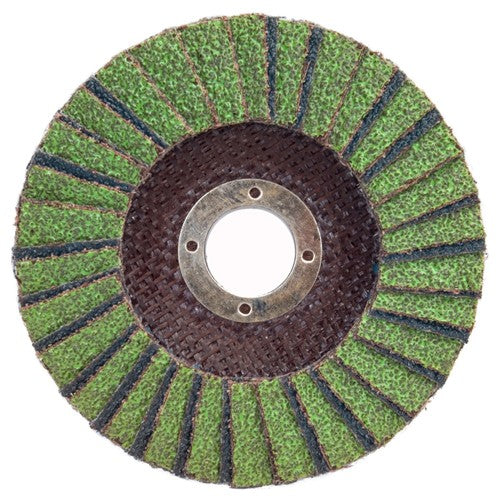 5″ × 1/4″ × 7/8″ Neon R766 Flap Disc Type 27 Flat 60 Grit - Makers Industrial Supply