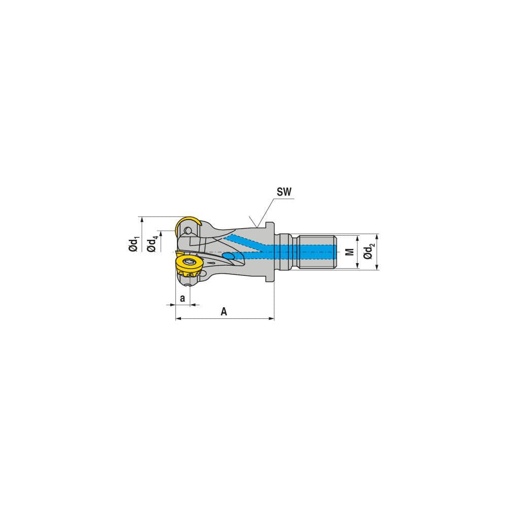 Indexable Copy End Mills; Maximum Depth Of Cut: 2.50 mm; Shank Type: Modular; Toolholder Style: G251; Shank Diameter (Inch): 19.0500; Shank Diameter (mm): 19.0500; Maximum Ramping Angle: 5.5  ™; Compatible Insert Style: RDHX; Compatible Insert Size Code: