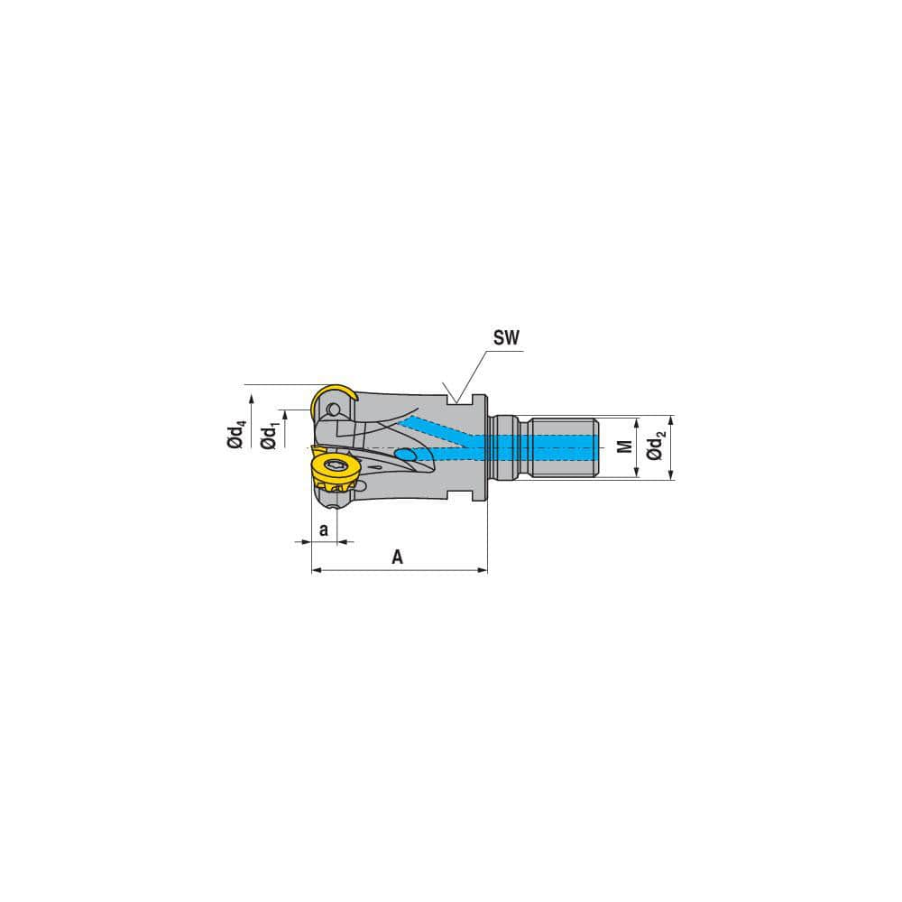 Indexable Copy End Mills; Maximum Depth Of Cut: 2.50 mm; Shank Type: Modular; Toolholder Style: G251; Shank Diameter (Inch): 17.0000; Shank Diameter (mm): 17.0000; Maximum Ramping Angle: 3  ™; Compatible Insert Style: RDHX; Compatible Insert Size Code: RD