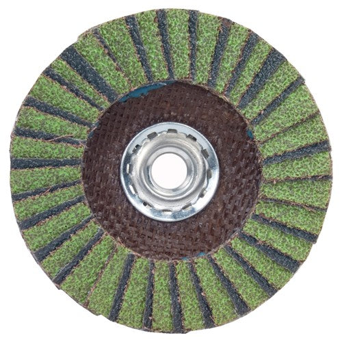 ‎6″ × 1/4″ × 5/8″-11 Neon R766 Flap Disc Type 27 Flat 60 Grit - Makers Industrial Supply