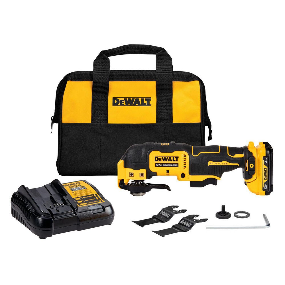 Rotary & Multi-Tools; Product Type: Oscillating Tool Kit; Batteries Included: Yes; Oscillation Per Minute: 18000; Battery Chemistry: Lithium-ion; No-Load RPM: 18000 RPM; Voltage: 12.00; For Use With: Plunge Cutting; Handle Type: Inline; Includes: (1) Wood